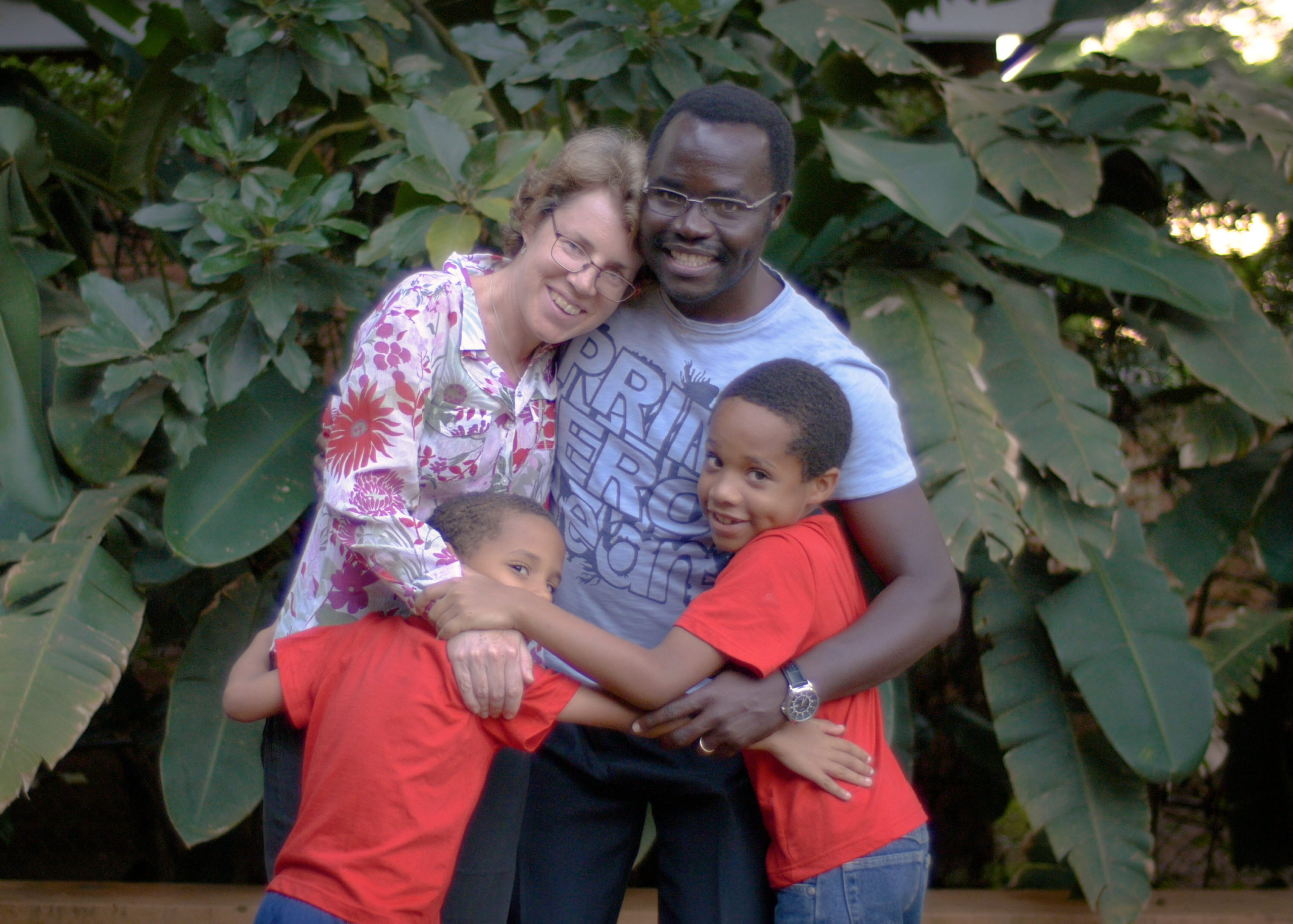 Gift and Kathryn Asiku with their sons, James and Simon-Peter