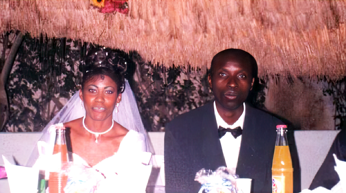 Image of Paulette and Joseph at their wedding ceremony